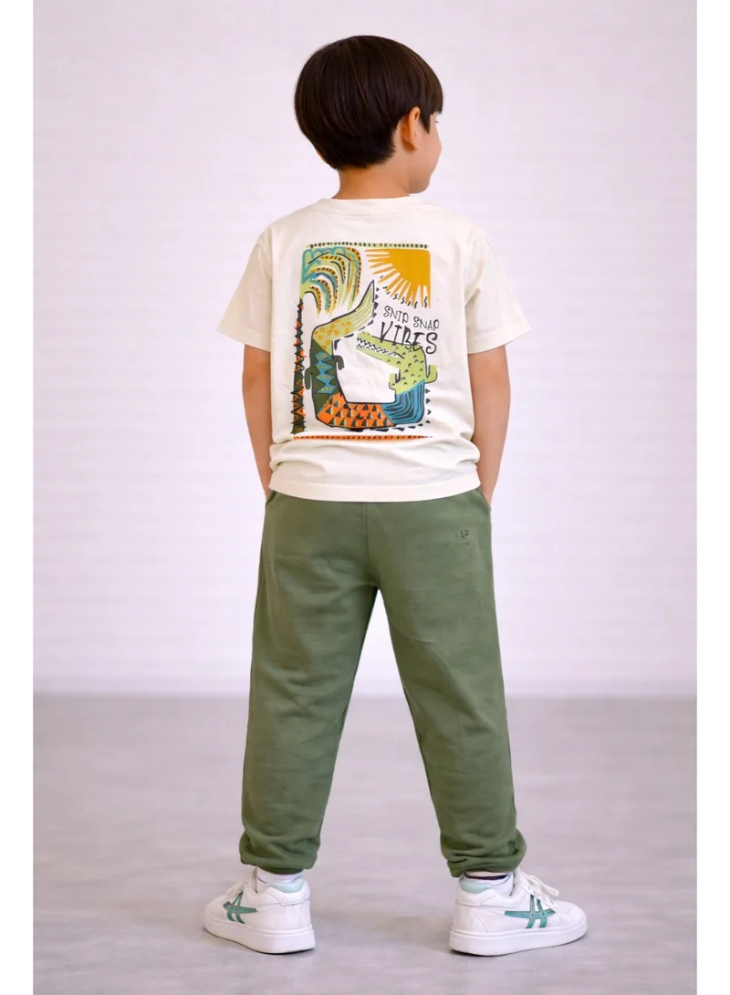 victor and jane Boys’ 2-Piece Set – Back Print Graphic T-Shirt & Joggers